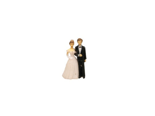 1.5" Plastic Wedding Couple Figurines (12 Pcs)
