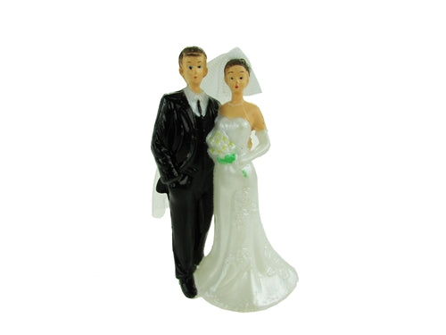 4" Plastic Wedding Couple Figurines (12 Pcs)