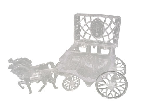 5.25" Plastic Horse & Carriage Favor (With Opening Carriage) (12 Pcs)