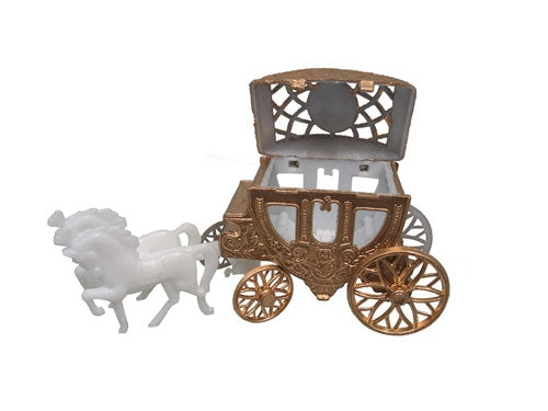 Load image into Gallery viewer, 5.25&quot; Plastic Horse &amp; Carriage Favor (With Opening Carriage) (12 Pcs)
