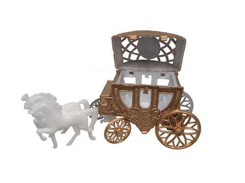 5.25" Plastic Horse & Carriage Favor (With Opening Carriage) (12 Pcs)