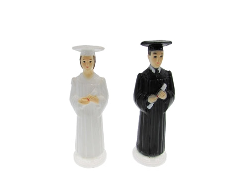 4.5" Plastic Graduation Figurine (12 Pcs)