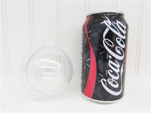 Bolas decorativas rellenables de plástico transparente de 80 mm (12)