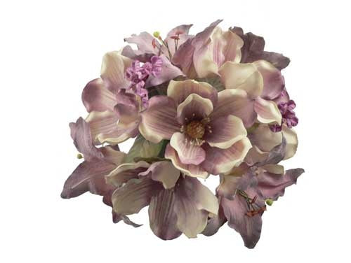 Ramo de flores de magnolia y lirio de látex de 20