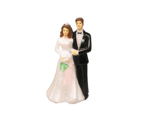 5" Plastic Wedding Couple Figurine (12 Pcs)