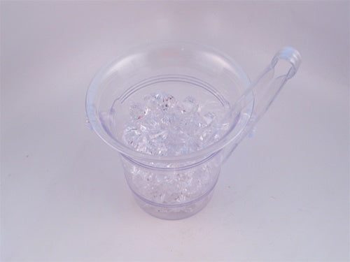 Load image into Gallery viewer, 6&quot; Plastic Ice Bucket w/ Tongs (12 Pcs)
