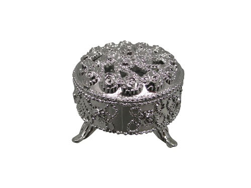 2" Elegant Round Favor Box w/ 4 Pronged Legs (12 Pcs)