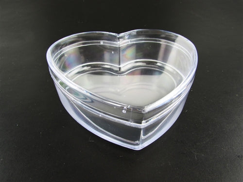 Caja de corazón transparente de 4.5" (12)