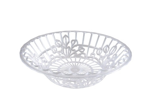 9" Plastic Chip/Tortilla Basket Holder - Calla Lily Design (12 Pcs)