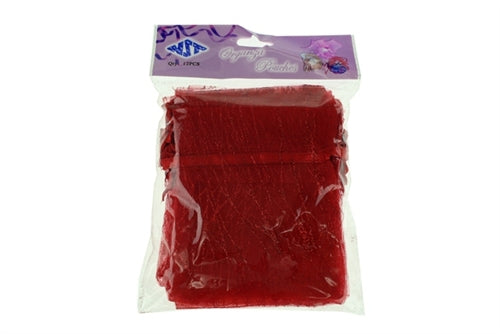 4" x 5" STRIPED SPARKLING GLITTERED Organza Favor Bags (12 Pcs)