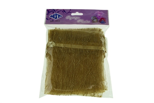 4" x 5" STRIPED SPARKLING GLITTERED Organza Favor Bags (12 Pcs)