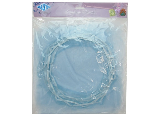 LIQUIDACIÓN - Bolsas de organza de 9" con bordes ondulados y lazo de cinta (12 piezas)
