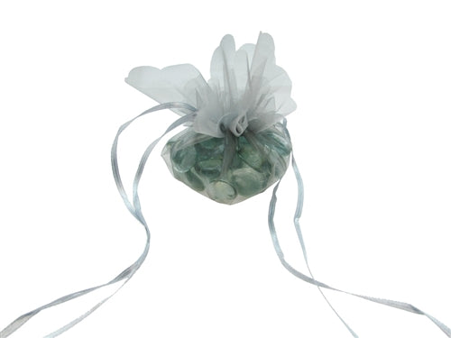 Load image into Gallery viewer, CLEARANCE - 9&quot; Organza Pouches w/ Wave Edges &amp; Ribbon Tie (12 Pcs)
