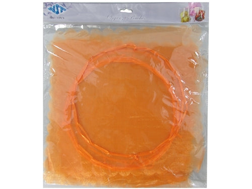 LIQUIDACIÓN - Bolsas de organza de 12" con bordes ondulados y lazo de cinta (12 piezas)