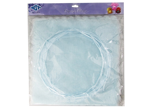LIQUIDACIÓN - Bolsas de organza de 12" con bordes ondulados y lazo de cinta (12 piezas)
