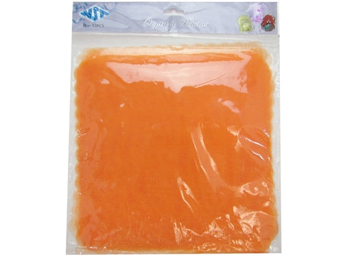 LIQUIDACIÓN - Envoltura de organza de 9" con bordes ondulados (25 piezas)