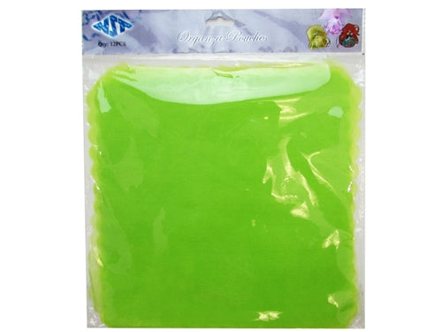 LIQUIDACIÓN - Envoltura de organza de 9" con bordes ondulados (25 piezas)