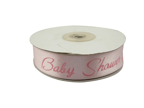 7/8" Satin Printed Ribbon - "Baby Shower" (25 Yards)
