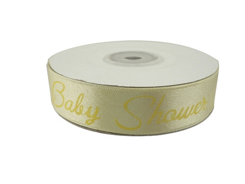 Load image into Gallery viewer, 7/8&quot; Satin Printed Ribbon - &quot;Baby Shower&quot; (25 Yards)
