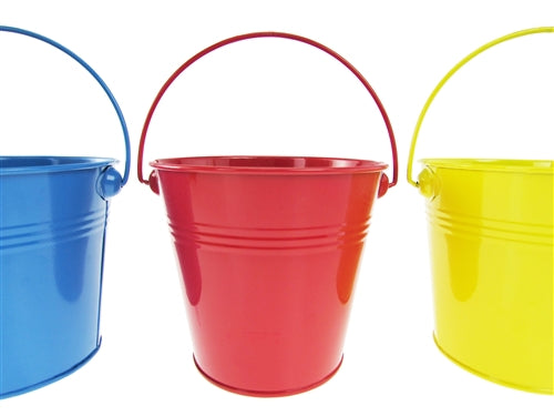 Load image into Gallery viewer, CLEARANCE - 4.75&quot; Tin Favor Bucket/Pail (1 Pc)
