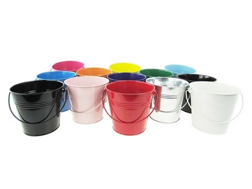 Load image into Gallery viewer, CLEARANCE - 4.75&quot; Tin Favor Bucket/Pail (1 Pc)
