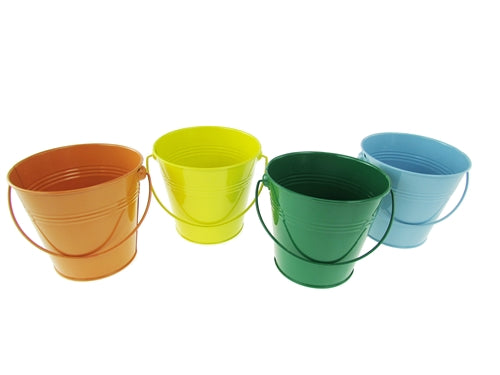 Load image into Gallery viewer, CLEARANCE - 4.75&quot; Tin Favor Bucket/Pail (1 Pc)
