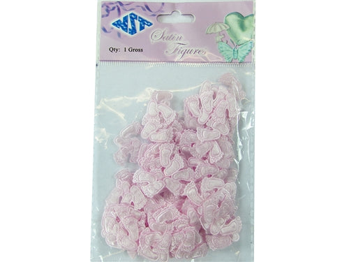 CLEARANCE - Miniature Satin Baby Feet Charms (144 Pcs)