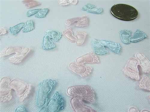 CLEARANCE - Miniature Satin Baby Feet Charms (144 Pcs)