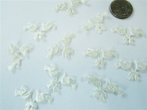 CLEARANCE - Miniature Satin Dove Charms (144 Pcs)