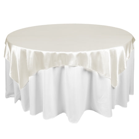 Load image into Gallery viewer, 72&quot; x 72&quot; Satin Table Cover Overlays (1 Pc)
