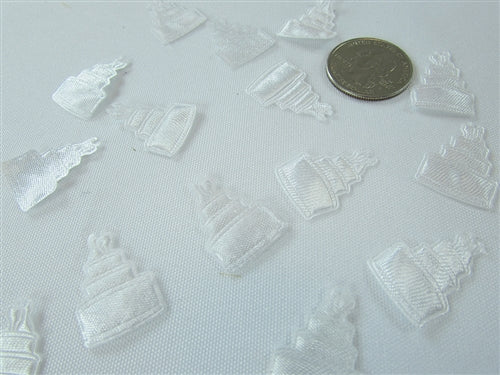 CLEARANCE - Miniature Satin Wedding Cake Charms (144 Pcs)