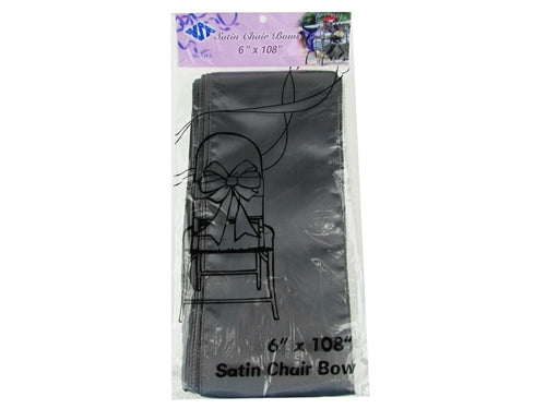 Satin Chair Bow Ties - 6" x 108" (6 Pcs)