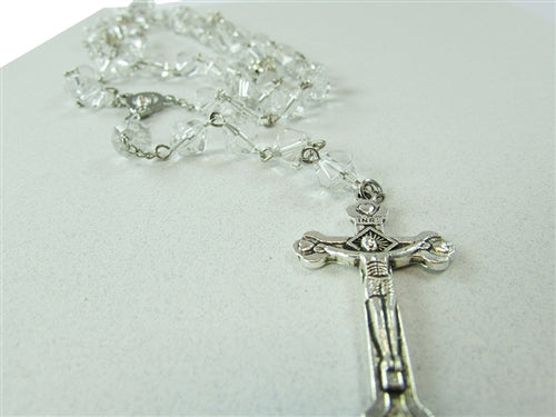 Load image into Gallery viewer, 17&quot; Real Sized Glass Diamond Rosary #4376 (1 Pc)
