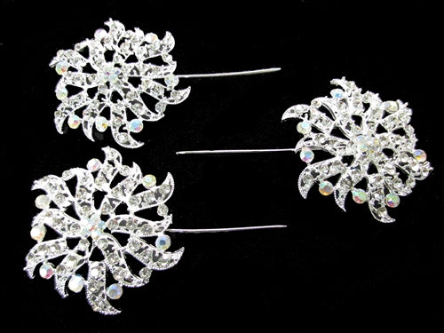 Alfileres florales de diamantes de imitación de 2.75