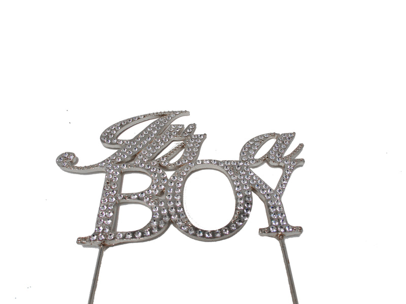 Load image into Gallery viewer, Diamond Rhinestone Cake Toppers - It&#39;s A Boy (1 Pc)
