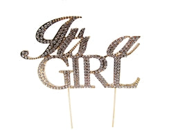 Load image into Gallery viewer, Diamond Rhinestone Cake Toppers - It&#39;s A Girl (1 Pc)
