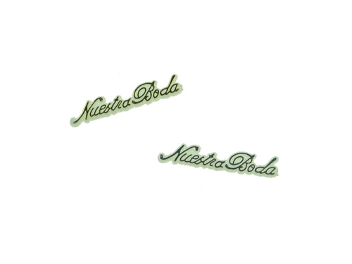 Miniature "Nuestra Boda" Elegant Charm Sign (12 Pcs)