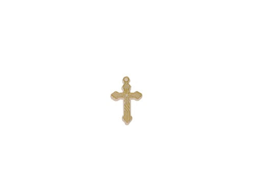 Miniature Wooden Design Cross Charm Sign (12 Pcs)