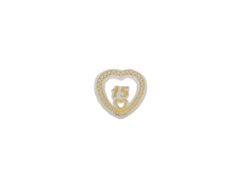 Letrero de amuleto de corazón "15" en miniatura (12)