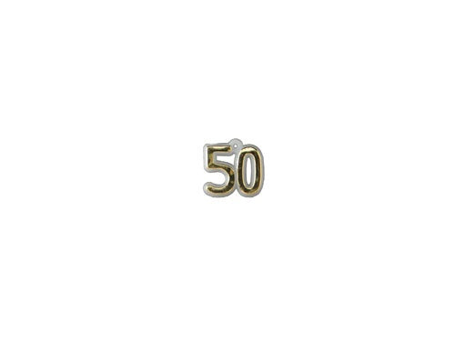 Señal de amuleto "50" en miniatura (12)