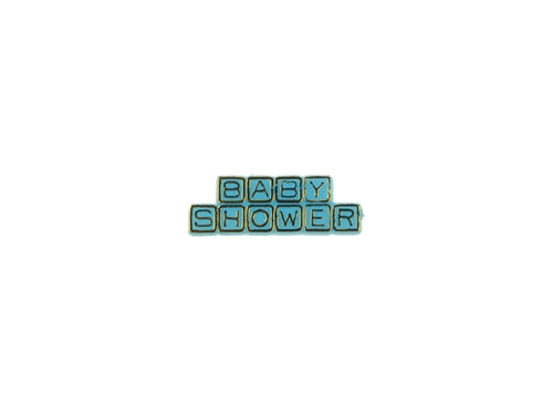 Load image into Gallery viewer, Miniature &quot;Baby Shower&quot; Block Charm Sign (12 Pcs)
