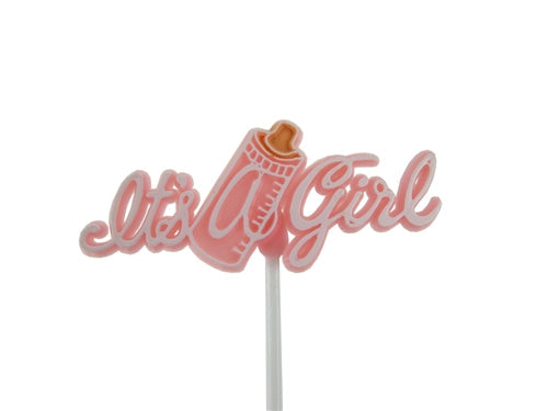 Load image into Gallery viewer, 4&quot; &quot;It&#39;s A Boy/It&#39;s A Girl&quot; Stick Sign (9&quot; Long w/ Stick) (12 Pcs)
