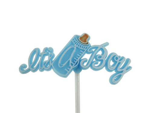 Load image into Gallery viewer, 4&quot; &quot;It&#39;s A Boy/It&#39;s A Girl&quot; Stick Sign (9&quot; Long w/ Stick) (12 Pcs)
