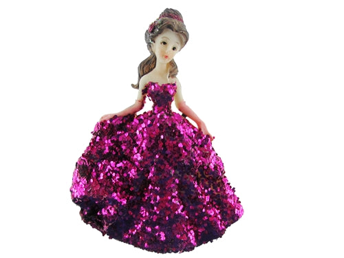 Load image into Gallery viewer, CLEARANCE - 4&quot; Quinceanera w/ Glitter Magnet Favor (12 Pcs)
