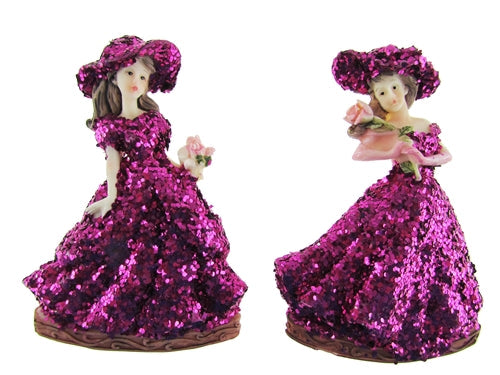 4" Quinceanera w/ Glitter Magnet Favor (12 Pcs)