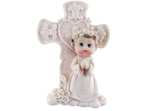 CLEARANCE - 3.75" Praying Angel w/ Cross Magnet Favor (12 Pcs)