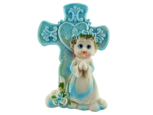 Load image into Gallery viewer, CLEARANCE - 3.75&quot; Praying Angel w/ Cross Magnet Favor (12 Pcs)
