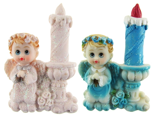 Load image into Gallery viewer, CLEARANCE - 3.5&quot; Praying Angel w/ Candle Magnet Favor (12 Pcs)
