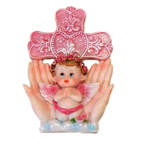 Load image into Gallery viewer, CLEARANCE - 3.5&quot; Praying Angel In Palm of Hand Magnet Favor (12 Pcs)
