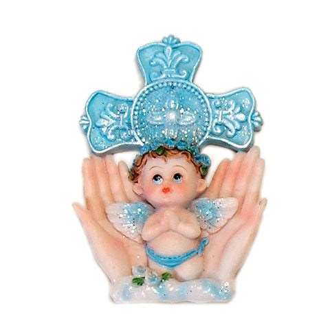 Load image into Gallery viewer, CLEARANCE - 3.5&quot; Praying Angel In Palm of Hand Magnet Favor (12 Pcs)
